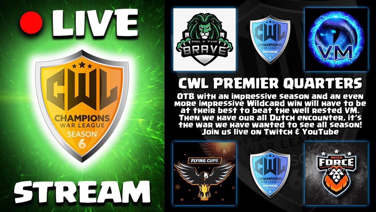 CWL PLAY OFFS
Here we go into the final few hours, some interesting stuff!  Join us and find out all of the stats and stories, going to need some big recoveries, some miracle defences, whose day will it be?

YouTube: youtube.com/c/time2clash/l…
Twitch: twitch.tv/blameadam