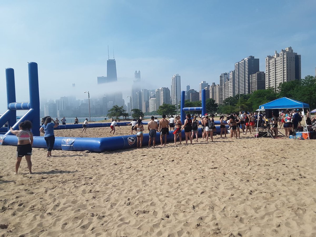 This is too cool @USARugby #beachrugby #growthegame #skyline