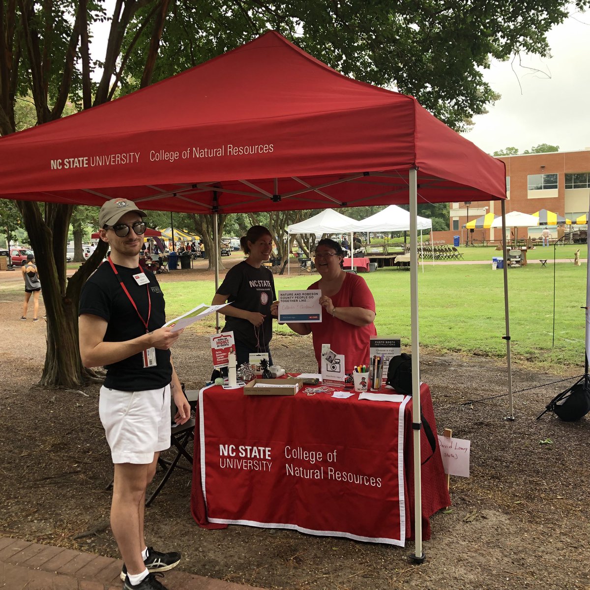 Set up the photo booth at #lumbee homecoming- come learn about our research and take a photo home!