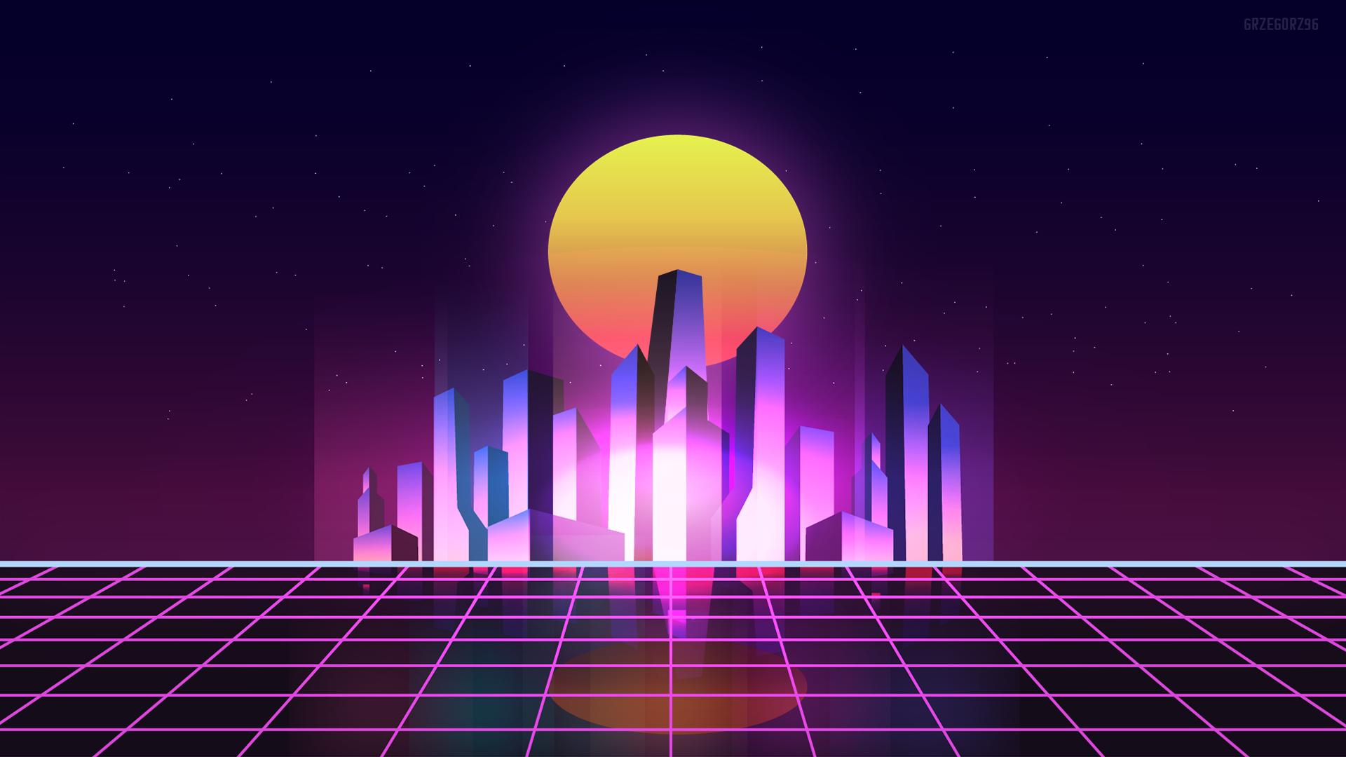 Grzegorz Neon City Neon City Neoncity Vaporwave Aesthetic Synthwave 80s Vintage Vector Illustration Illustrator 80sstyle T Co Id6lbsh3go Twitter