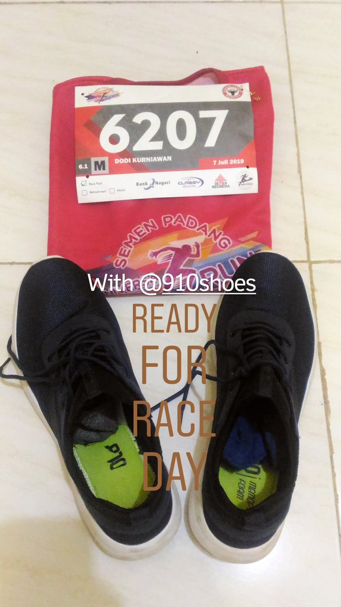 DodiMotret's tweet photo. Ready for my first Race 6.1K with @910shoes https://t.co/w9YzVcn7Pi