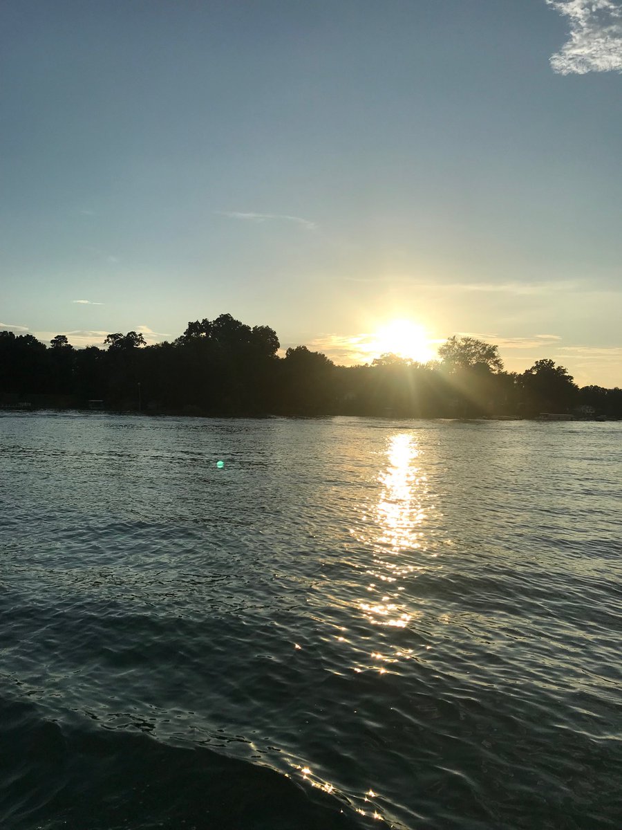 The sunset over Fishers Lake last night was “spectacular”