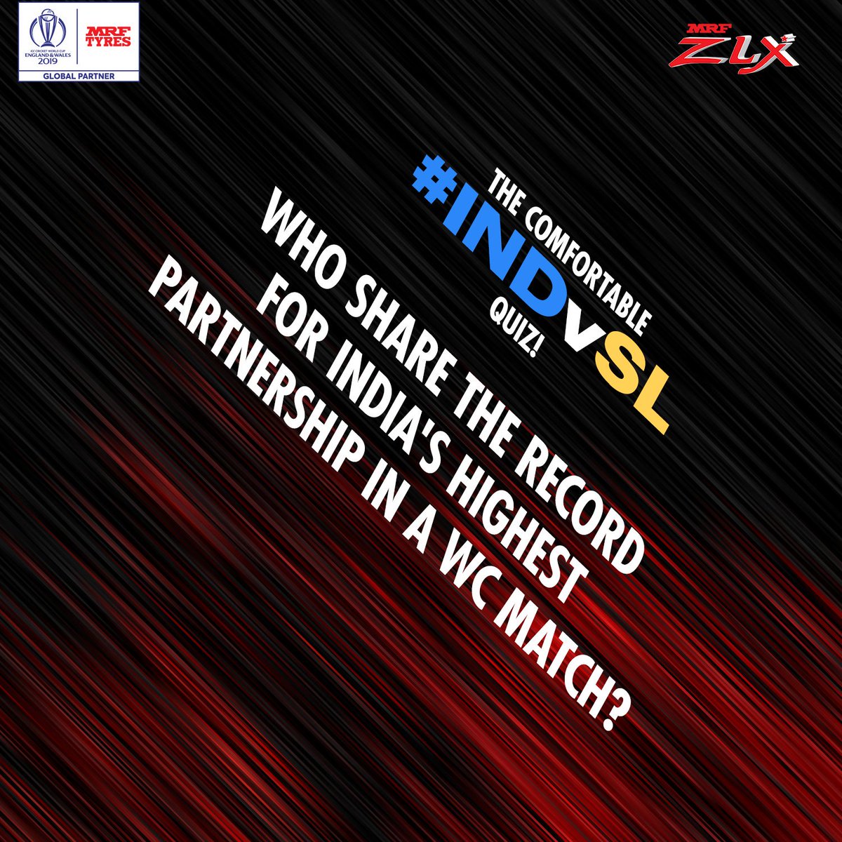 MRFWorldwide's tweet image. Question no.10!

Hint: It came in the 1999 WC game against SL.

To be eligible to win:
-Answer with #RideAlongWithMRF
-Retweet the question
-Follow us

#INDvSL #CWC19