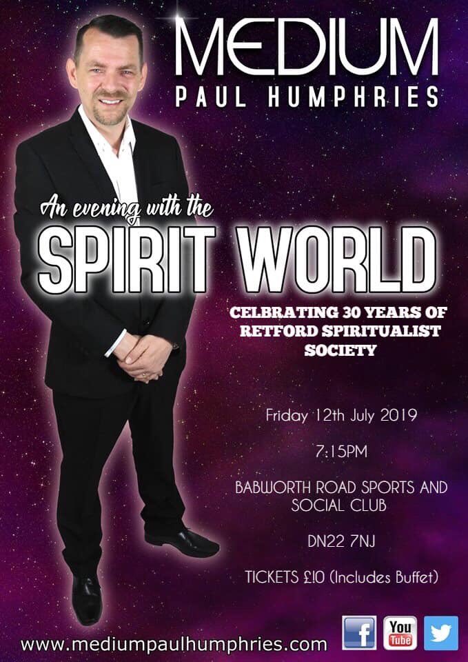 RetfordSS's tweet image. 🎉🎉 6 DAYS TO GO 🎉🎉

It’s only six days till our 30th anniversary event with medium Paul Humphires, this is your last chance to get your tickets, they can be purchased from our centre or via PayPal, DM us if you’re interested ☺️