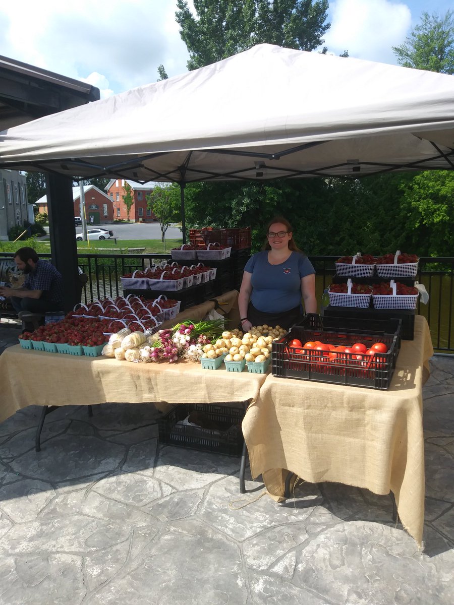 It's market day and it's beautiful! @ABerryFarm is with us today with the most amazing strawberries you've ever had! #market #farmersmarket #local