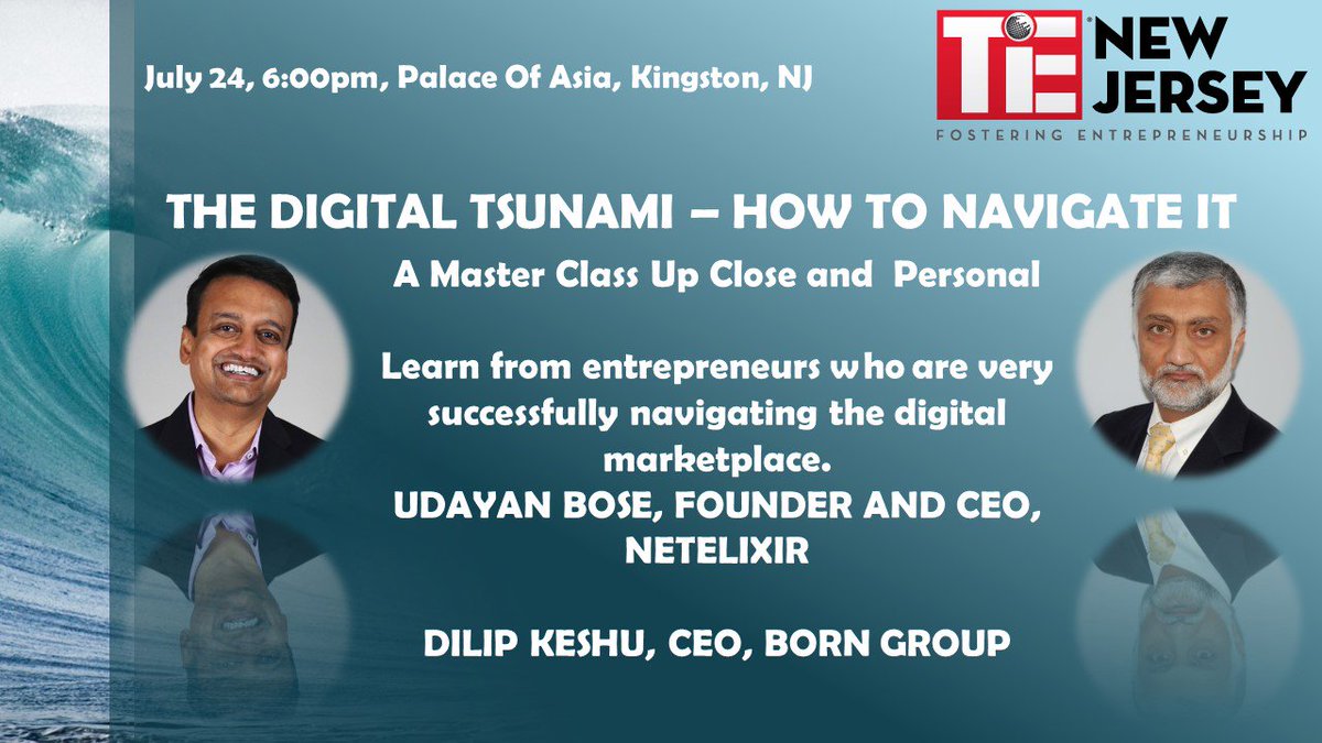 TiENewJersey's tweet image. #innovation #nonprofit #funding #mentoringmatters #incubators #privateequity #tienewjersey #entrepreneurship #brandbuilding #digitalmarketing 
Register: hub.tie.org/e/digitaltsuna…