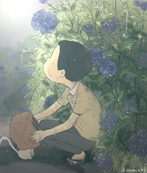 「hydrangea short sleeves」 illustration images(Latest)｜6pages