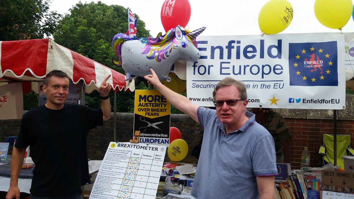 . <a href="/EnfieldforEU/">Enfield for Europe (EfE) #FBPE</a> has found a unicorn at the Winchmore Hill <a href="/FancyFair_N21/">Fancy Fair Festival</a> - but unfortunately for Leavers, it isn't one that's going to make their 'Brexit' dream come true  #RemainBacklash #RevokeA50 #PeoplesVote #StopBrexit #FBPE <a href="/euromove/">European Movement UK</a> <a href="/BestForBritain/">Best for Britain</a> <a href="/DPGwyther/">David Gwyther</a> <a href="/acgrayling/">A C Grayling #FBPE #Reform #Rejoin #FBPR</a>