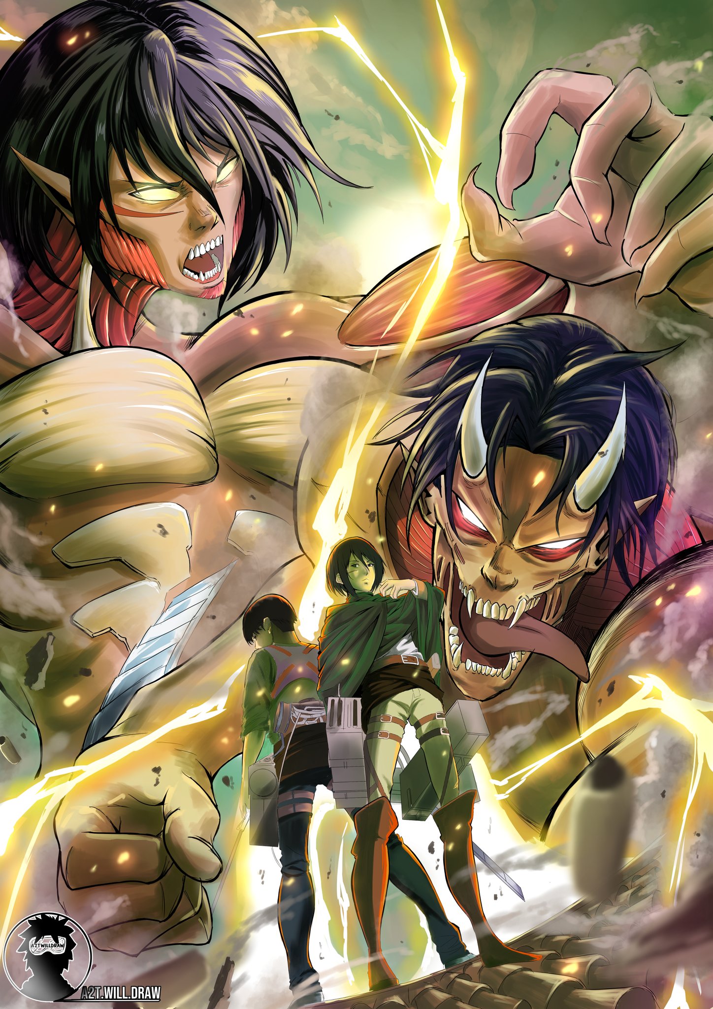 t Will Draw My New Youtube Video Is Out Link In Bio Let S See What Could Titan Levi And Mikasa Could Look Like If They Were Canon Snk Shingekinokyojin T Co 6t1mhlboqe