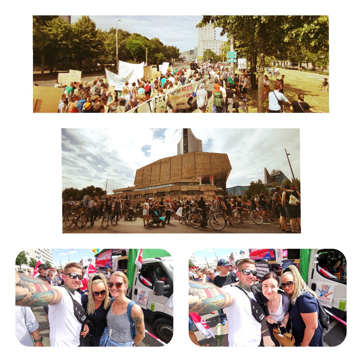 Tausende zeigen heute in #Leipzig, dass wir #unteilbar sind und wir sind mittendrin! 
Sachsen #umkrempeln ist unser Anstoß um solidarischen und ökologischen Ideen endlich auch parlamentarisch zu Mehrheiten zu verhelfen. ❤️💚❤️