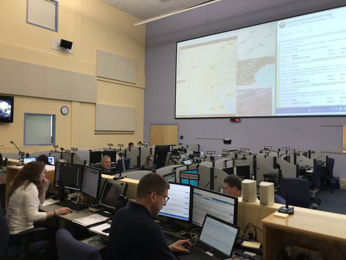 WMUR9's tweet photo. .@NH_HSEM staff monitoring the roads and coordinating with local & state agencies to keep people safe during the #RideForTheFallen7. More than 3,000 motorcycles about to leave #Laconia via @MikeCroninWMUR https://t.co/lvgN9fXO86