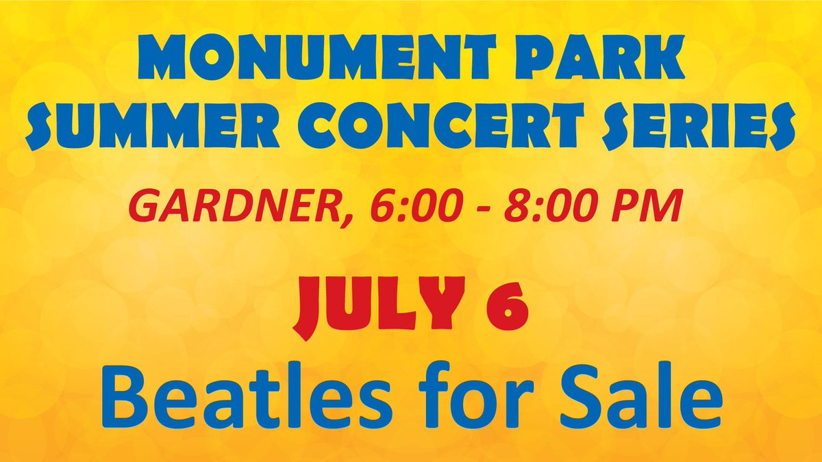 GFA is proud to sponsor the Gardner Bandstand, Monument Park Summer Concert Series. Come out tonight as Beatles for Sale rock the park with all your favorite Beatles classics! The fun starts at 6:00.
#Summer #Concert #BetterBanking