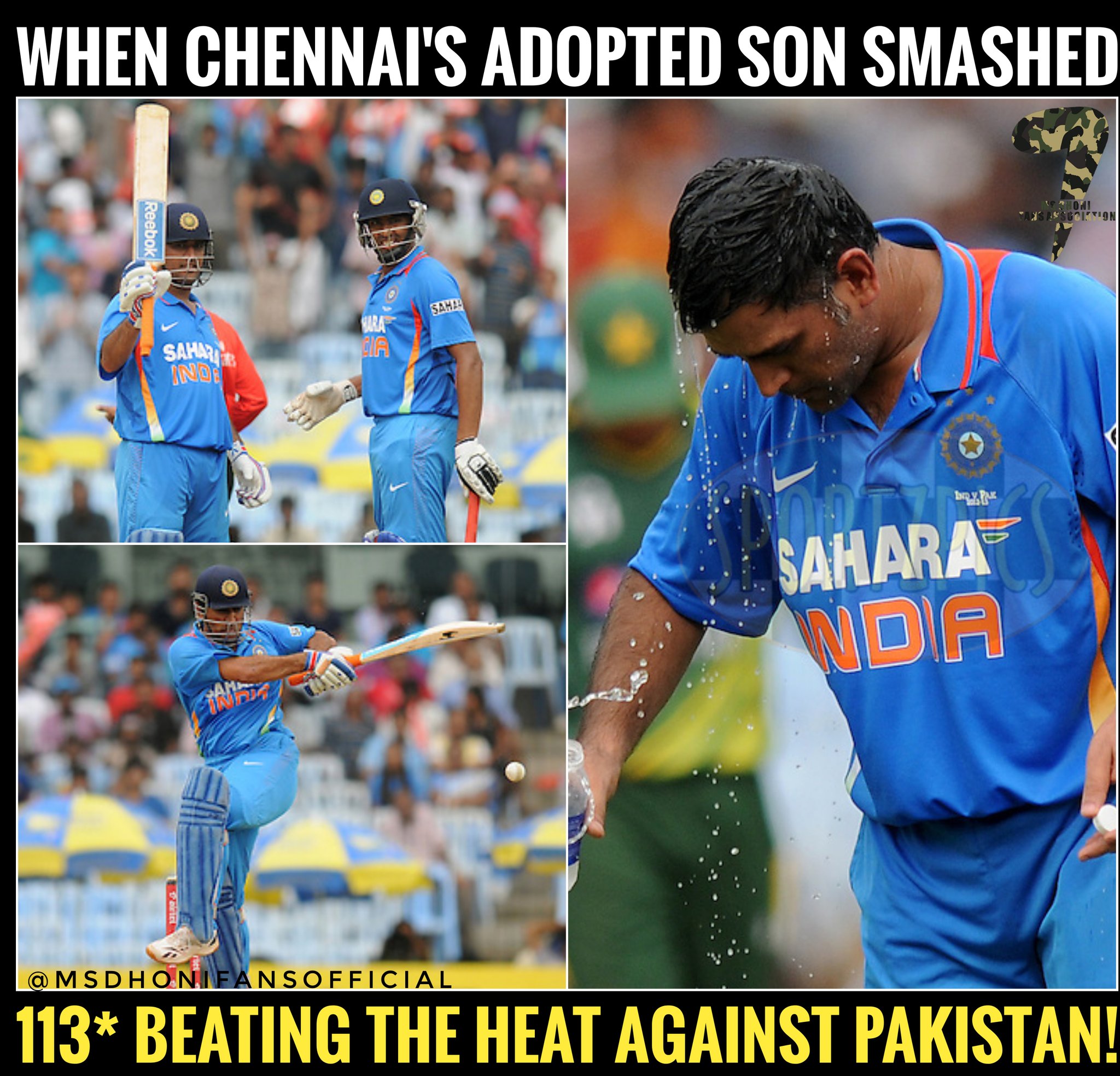 Ms Dhoni Fans Official The Daring And Dapper Dhoni Smashed 113 Against Pakistan In Chennai S Heat And Became The Player To Have Scored The Most Centuries At No 7 On Ms Dhoni Fans Official The Daring And Dapper Dhoni Smashed 113 Against Pakistan In Chennai S Heat And Became The Player To Have Scored The Most Centuries At No 7 On