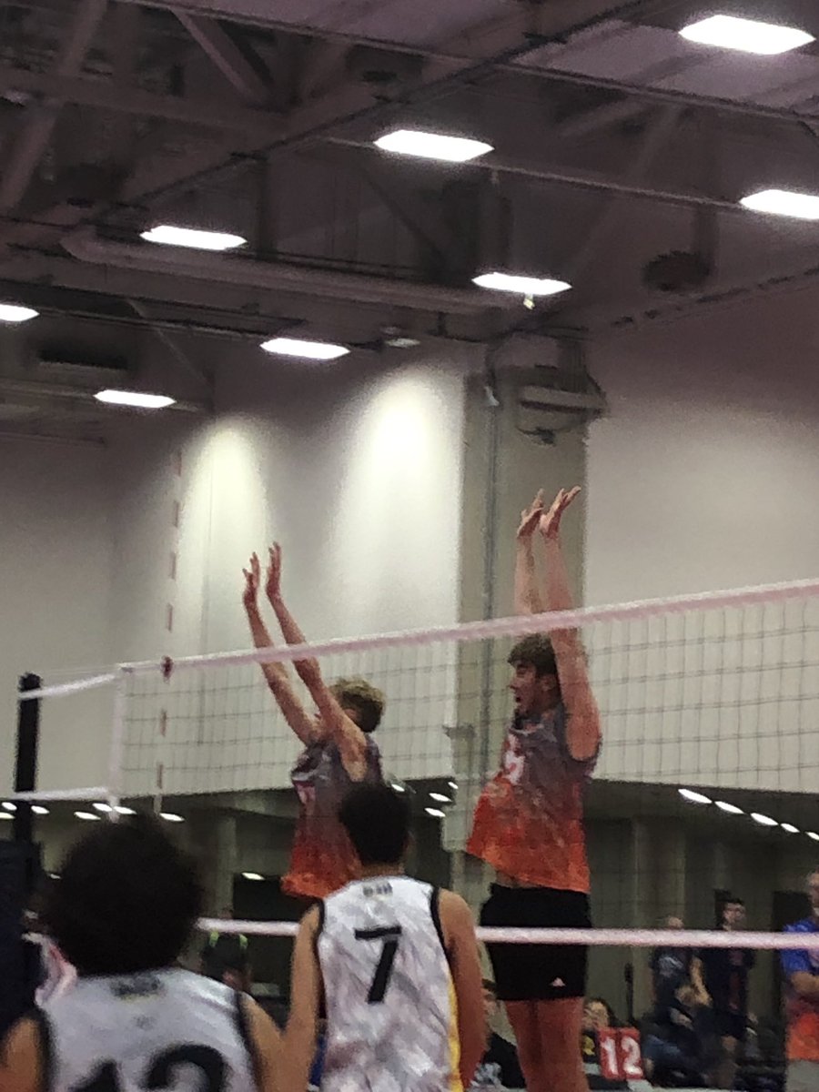 Gold medal bracket starts today at Volleyball Nationals in Dallas!  Jake representing Northen Burlington Volleyball Socks today Day #3