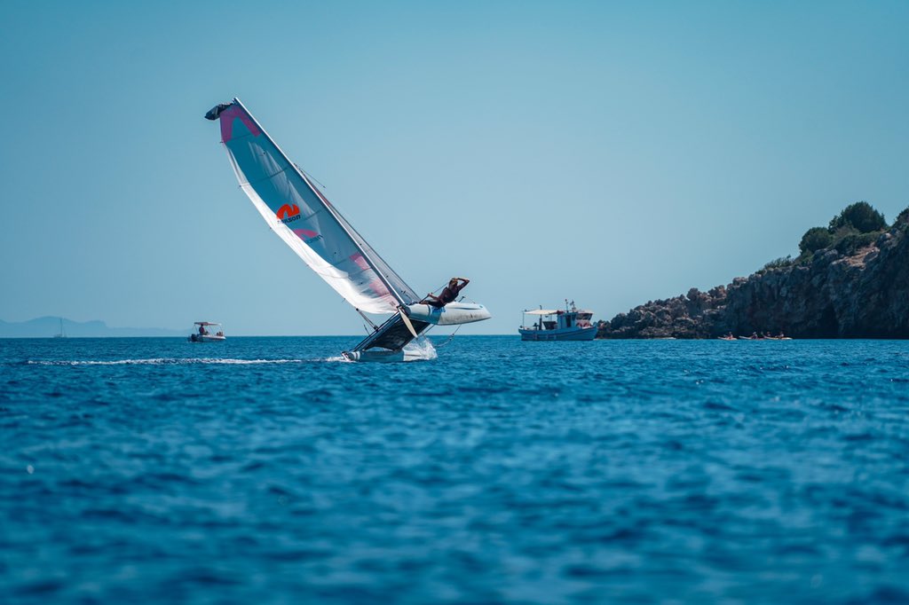 A windy day in Sivota! Here is our beach supervisor Chewie saluting the wind gods for this blessing! <a href="/neilsonholidays/">Neilson Active Holidays</a> <a href="/CEPhotoUK/">CE PHOTO</a> #RelaxAsHardAsYouLike #sailing #dart16 #monohull