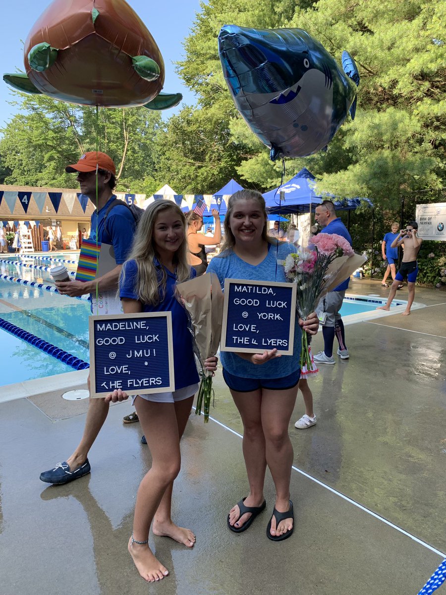 FSFlyers's tweet photo. Dope dub against Great Falls today! Awesome swims with team records broken on both teams!! AND we had #SENIORDAY :,( we will miss you MADELINE and MATILDA!! #flyersforever https://t.co/udWlrz4fVx