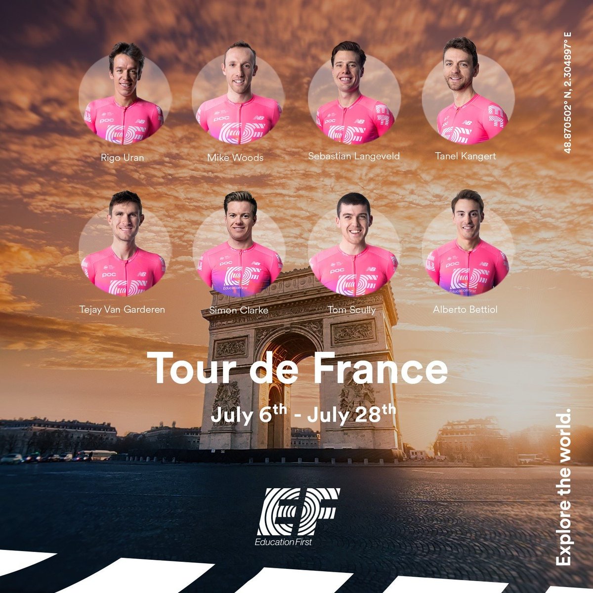 Hoy comenzó el Tour de Francia.
Desde EF Colombia estamos apoyando a nuestro equipo en especial a <a href="/UranRigoberto/">Rigoberto Uran</a>