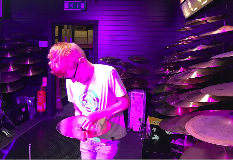The1stOnes's tweet image. Drummer Will choosing new cymbals at @PMTHouseOfRock in Leeds. Can't wait to try them with the band at the Emley Show on 3rd August - come and see us! #livemusic #Huddersfield