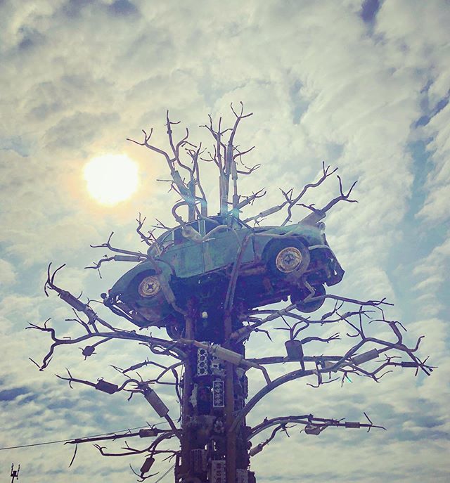 🚙 #SilverHayes #art #installation #car #tree #Glastonbury ift.tt/2L6G6U7
