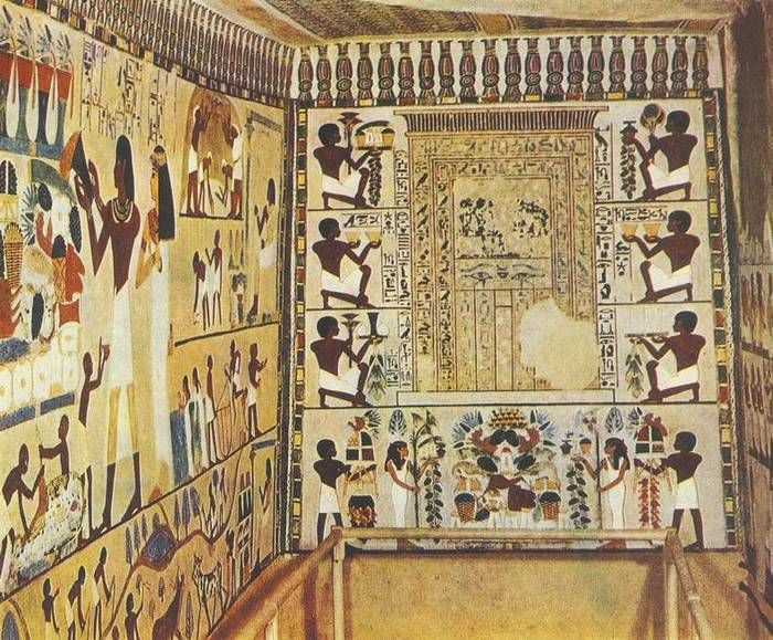 древнеегипетские фрески нил. фрагмент росписи гробницы нахта. гробница в фивах. древний египет росписи аменхотепа ii. пирующие девушки.