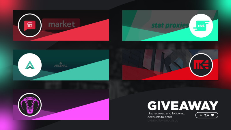 MEKRobotics's tweet photo. 🚨 GIVEAWAY 🚨

⏳ 48 Hour Giveaway⏳

♻️ Follow all accounts and Retweet! ♻️

@NotifyMarket
@Arsenal_Tools 
@CobraSupply
@StatProxies
@MEKPreme https://t.co/s51Bp7MENP