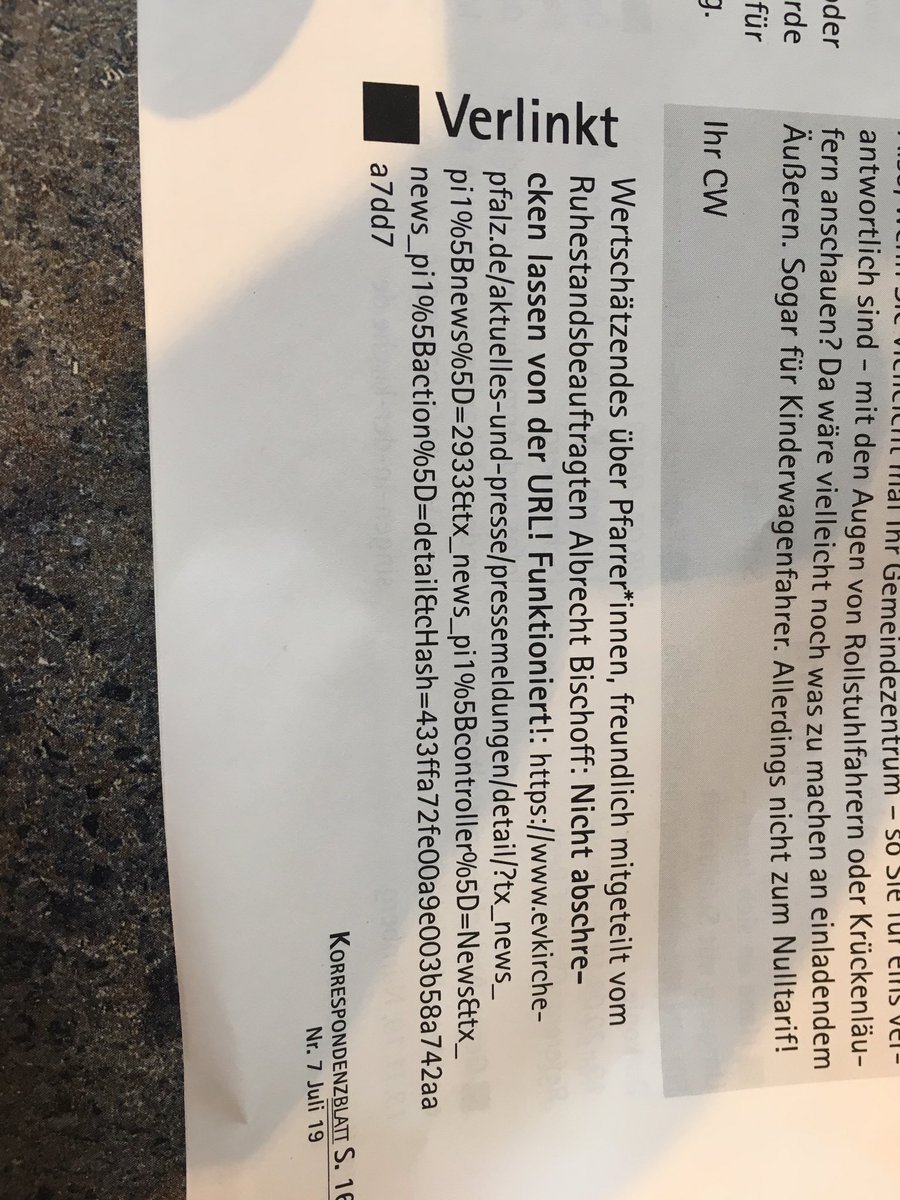 Digitalisierung im Korrespondenzblatt. Viel Spaß beim Abtippen! 😂😂😂 #digitaleKirche