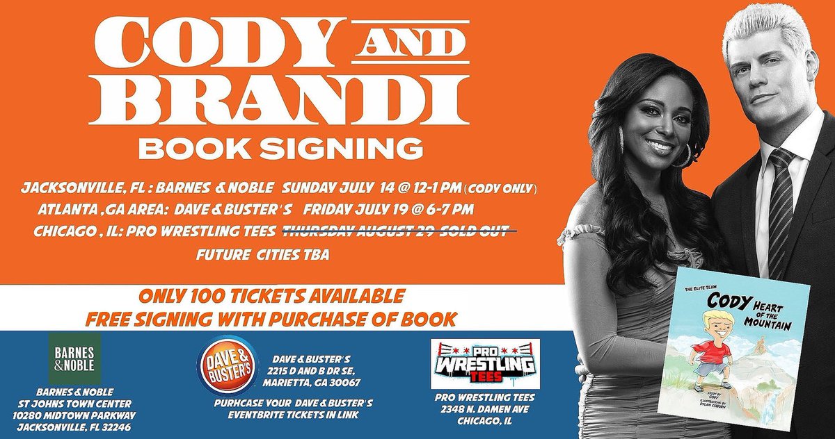 Cody On Twitter Next Sunday July 14th In Jacksonville Book