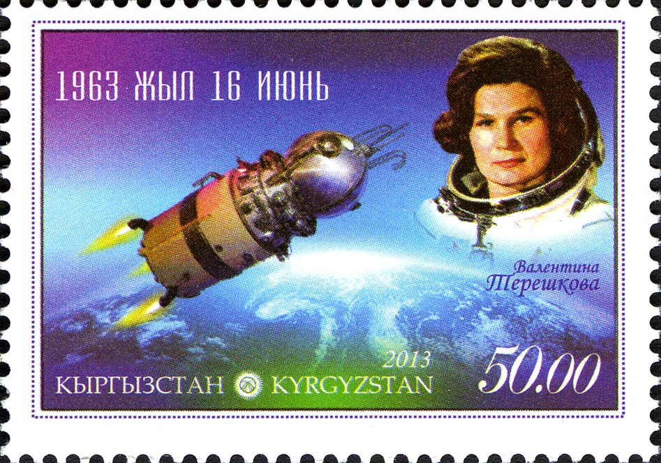AdlerPlanet's tweet image. #otd, Russian cosmonaut Valentina Tereshkova was born! In 1963, she became the first woman to ever travel to space. This is a postage stamp celebrating that feat. #WomensHistoryMonth