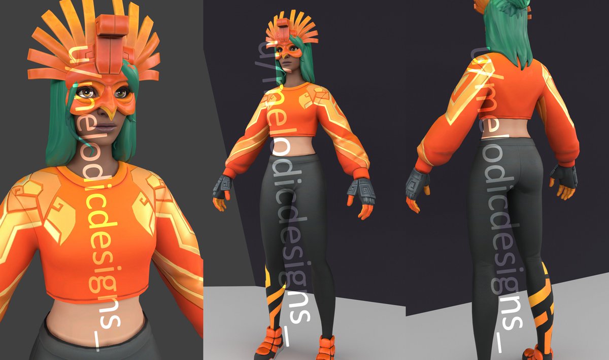 MelodicDesigns_'s tweet image. Practising Blender with my new favourite skin