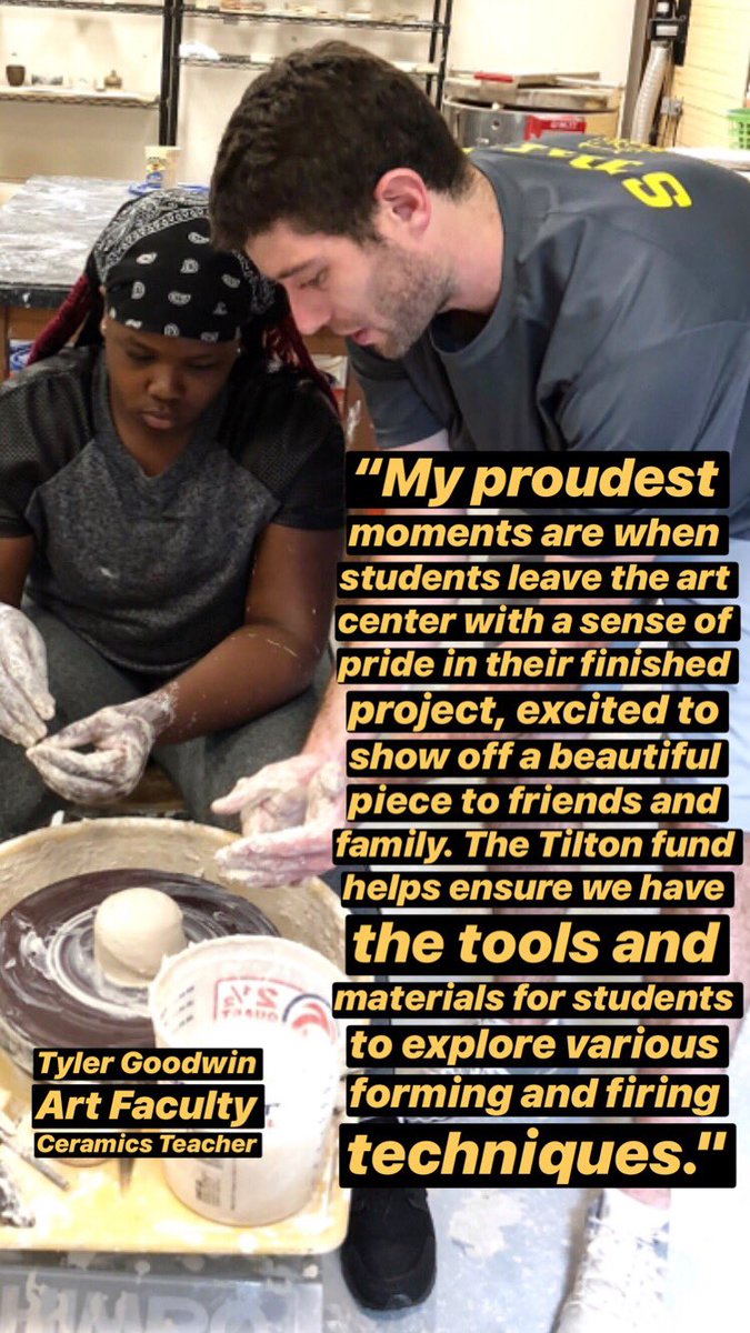 TiltonSchool's tweet photo. The Tilton Arts Program is where creative sparks are ignited. By donating to the Tilton Fund, you are actively supporting a student artist’s journey. Make your gift online today at https://t.co/hPzEmTBavT. #RAMnation #1845challenge #RAMSgive https://t.co/CFSSBr30Mm