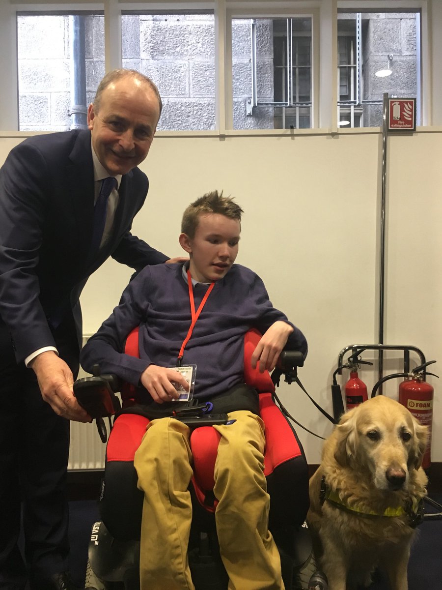 TomClonan's tweet photo. Eoghan & Duke had the pleasure of meeting @MichealMartinTD in Leinster House-Big Thanks also to @daracalleary @timmydooley @BillyKelleherTD @OCallaghanJim and all in @fiannafailparty for the warm welcome & for being #AbleForEquality https://t.co/hnlQBRZvpY