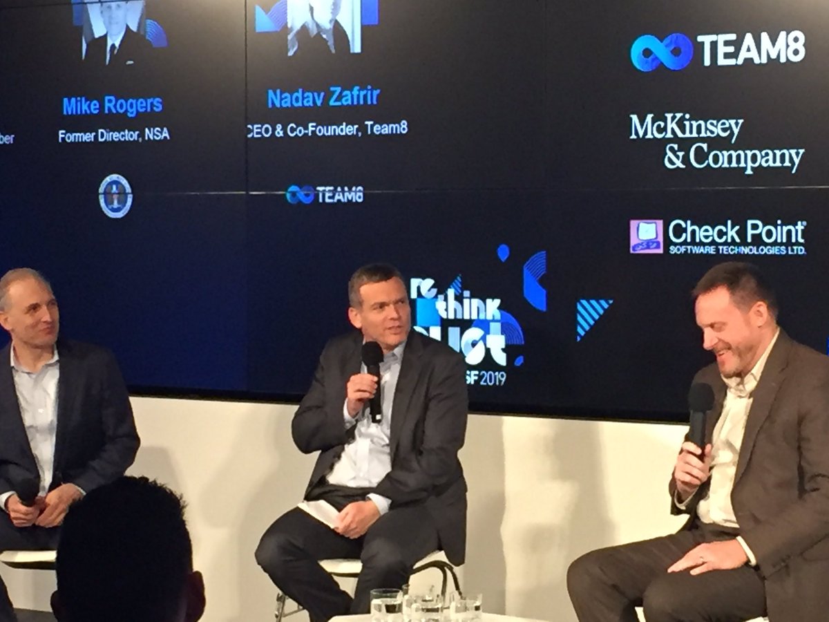 BBB1216BBB's tweet photo. Speaking at Rethink Trust event in San Fran, former NSA Director Mike Rogers (right) urges public and private sectors to come together and form united front against cyber threats. “I think that’s one of our big challenges as I look to the future,” he said @SCMagazine https://t.co/Gz8extXXYq