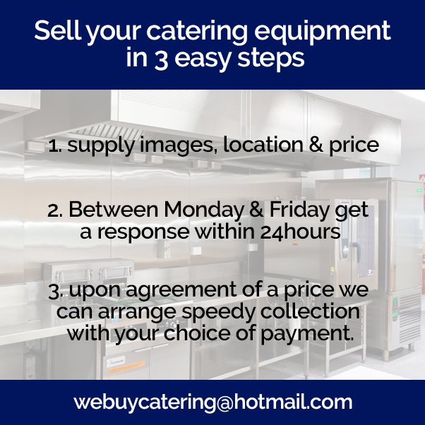 Sell your catering equipment by following the simple steps below, we buy everything from #ovens &amp; #fryers to #fridges &amp; #freezers &amp; the kitchen sink! #sellcateringequipment