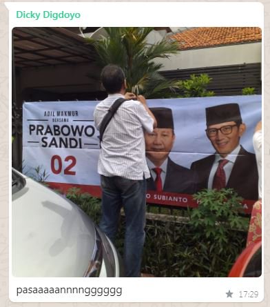 alvinyudistira's tweet photo. #Jooooos #IndonesiaMenang #KampungKite @DickyDigdoyo15: pasaaaaannnngggggg
Pasang Spanduk: ADIL MAKMUR BERSAMA PRABOWO SANDI 02 https://t.co/wIrd36I61q https://t.co/RDEm1OXI5N