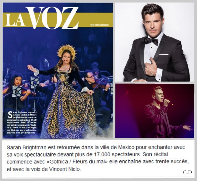 catherineDouls's tweet photo. Emouvant retour sur le concert #HymnWorldTour @ArenaCdMexico 26/01 devant 17.000 spectateurs.
Un incroyable show qui fait rêver.🇲🇽🇺🇸🇨🇦
Articles presse Notimex #LaJordana
& #ColonosPolanco #Mexico mars 2019
➡https://t.co/R8dfkttBFh
@SarahBrightman @vincentniclo @Narcis_music https://t.co/OvRYxECOcv