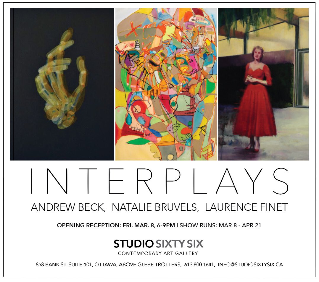 Super excited to be showing my work alongside @laurencejjfinet and @andrewbeckart for INTERPLAYS @studiosixtysix Opening reception: this Friday, March 8, 6-9 pm Show runs: March 8 - April 21