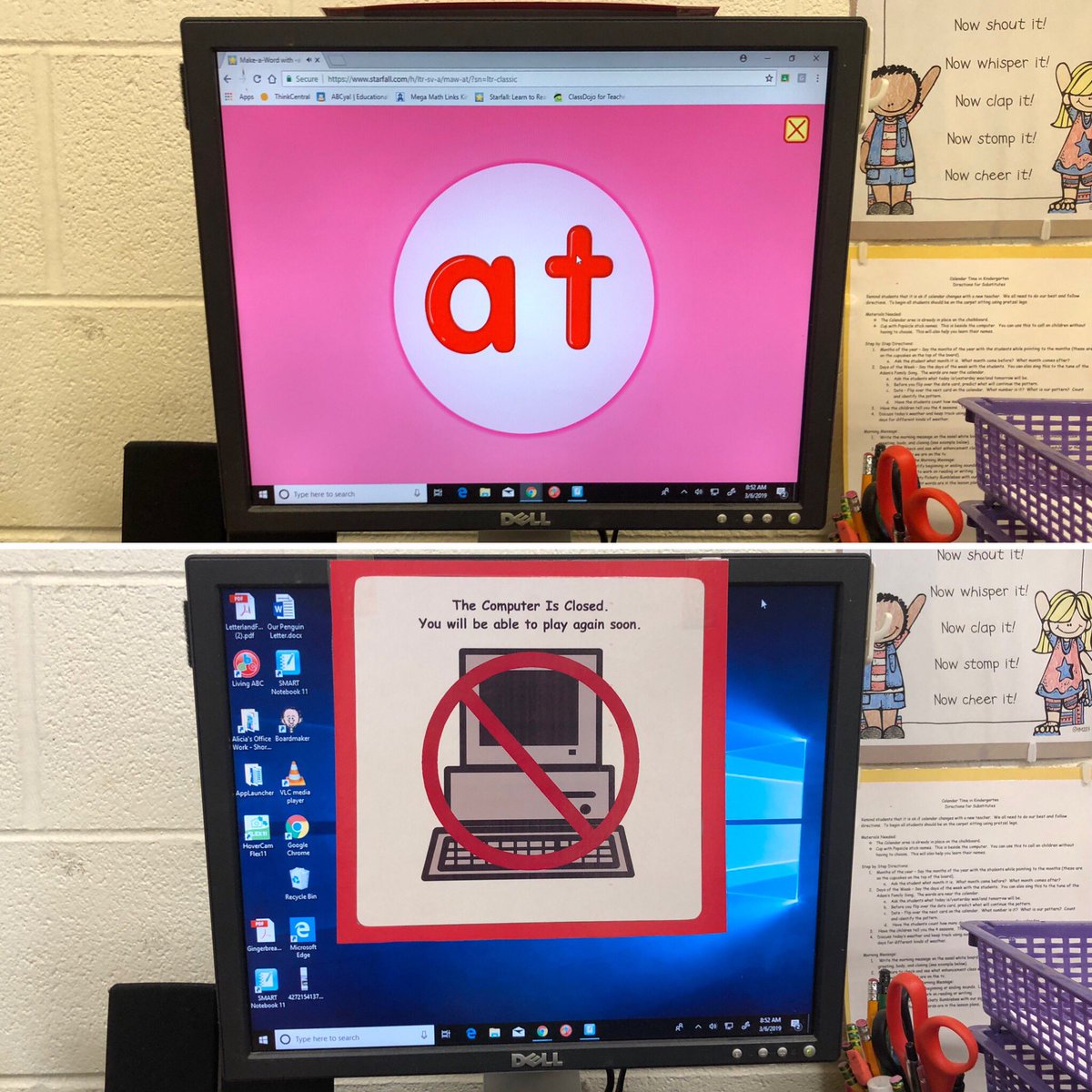 ecsspeech's tweet photo. Computer closed.  Thanks to Mrs Garris for sharing this great idea with Mrs Gentry. @ElkinElem @elkincity #Autism #collaboration #modification https://t.co/soqZT7vEBT