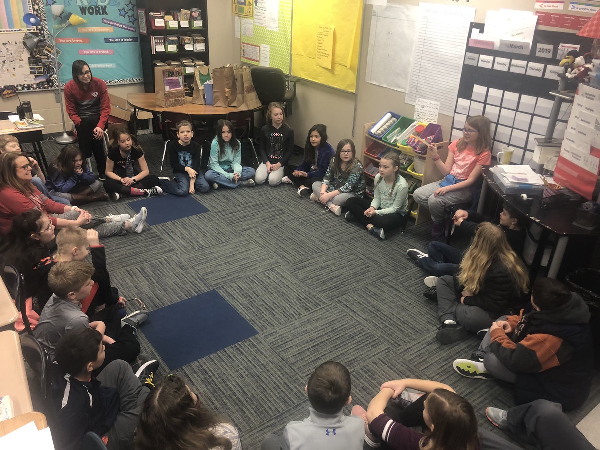 Student led morning meeting in Mrs. Lawton’s 4th grade!   #responsiveclassroom #DCGExcellence