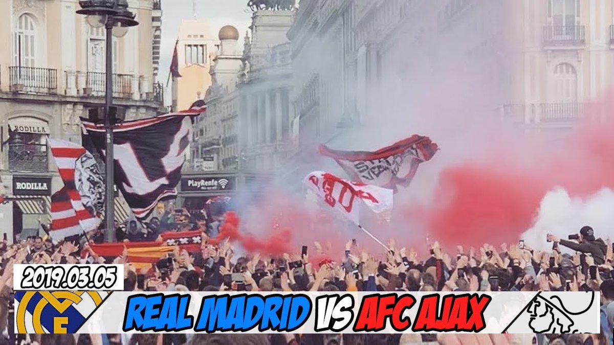 TerracesLife's tweet image. NEW: #Ajax-#Fans In #Madrid | #Real #Madrid - #Afc ... - See video at: terraces.life/1/n2zd3 

#tifo #ultras #hooligans #casuals #supporters #stadium #terraces #fans #groundhopping #europe #worldwide #awayday #matchday #AFCAjax #AjaxInMadrid #AjaxInSpanje #AjaxFansInMadrid