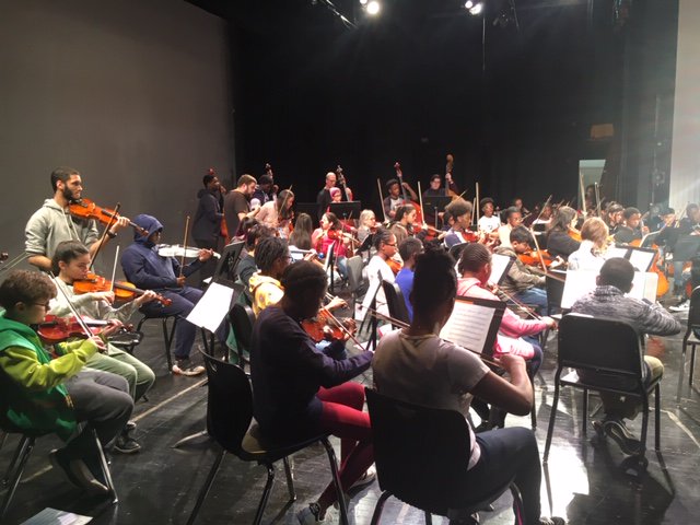njsymphony's tweet photo. The musicians & staff of the #NJSO Youth Orchestras work hard & are committed to creating great music. Take a behind-the-scenes look at a day in the life of this talented group! #NJSOyo Spotlight presented by @MandT_Bank. https://t.co/utBfO9KSvu https://t.co/erIVYG8kqc