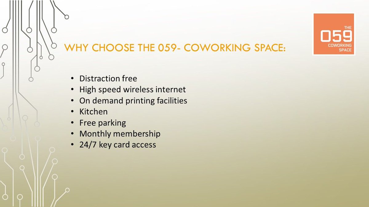 059_CoWorking's tweet image. All our features are designed to increase your businesses productivity, creativity and efficiency, available @ 059.ie