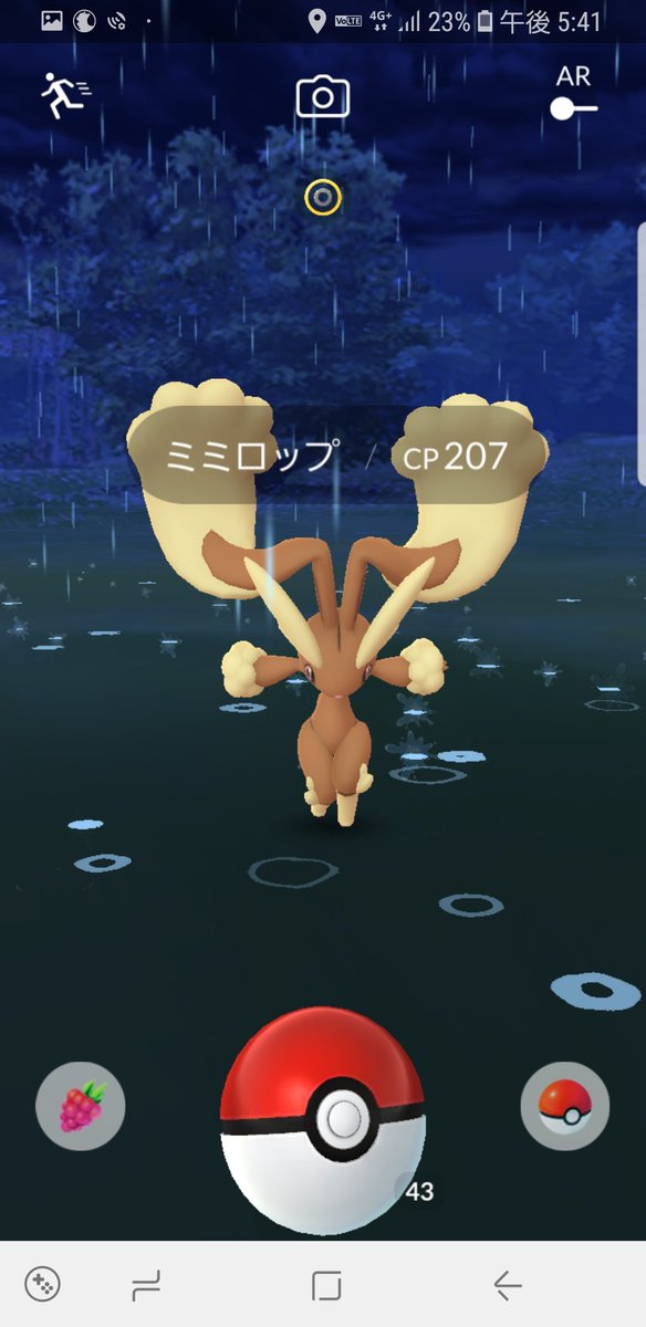 Cloud 野生のミミロップが現れた ミミロルですら珍しいのに ピョンピョン跳んでてめっちゃ可愛かった ポケモンgo