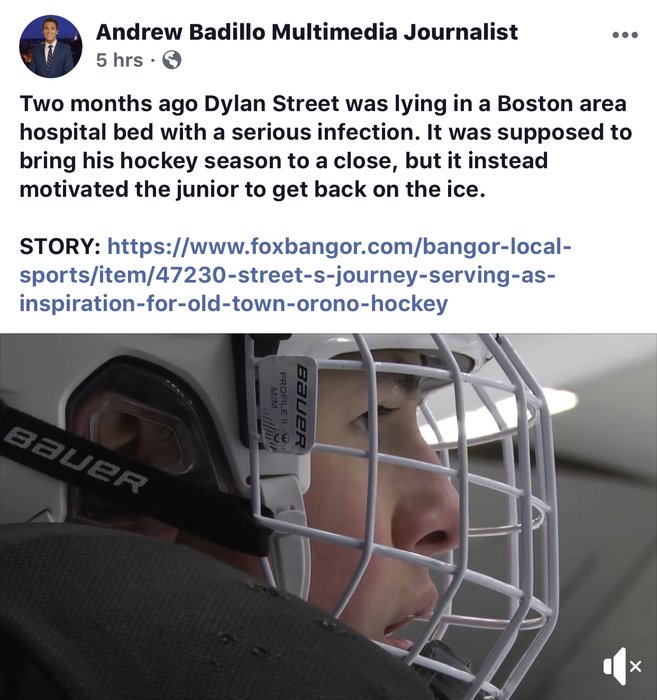 Great story on OT’s own Dylan Street - from hospital bed to come back game.... never give up #dylanstrong 
foxbangor.com/bangor-local-s…