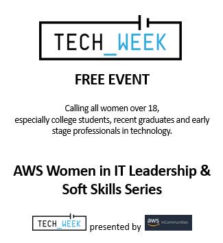 TechWeekIRL's tweet photo. Calling all women over 18 - FREE leadership skills for women in IT as part of #TechWeek19 . It's 3 days, one per month, starting next week. Register on our website here: https://t.co/uW3ekFC8Vu https://t.co/M6v0gl0UnE
