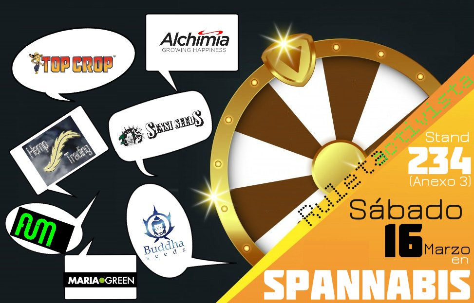 Cat_FAC's tweet photo. 👁‍🗨 @FeriaSpannabis
  🗓 Sábado 16 de Marzo
  📍 Stand 234 (Anexo 3) 
  🎯 RuletActivista 
  ✅  Con la colaboración de #FUM, #HempTrading , #MariaGreen, #TopCrop, @BuddhaSeeds, #SensiSeeds, @alchimiaGrow y productos exclusivos de CatFAC https://t.co/SjkX6vRSF5