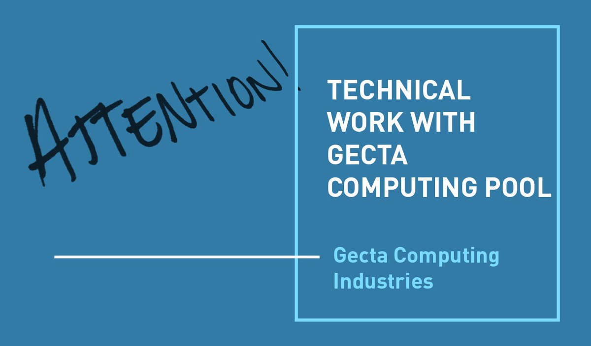 synterium's tweet image. Technical work with Gecta Computing Pool
synterium.com/news/technical…