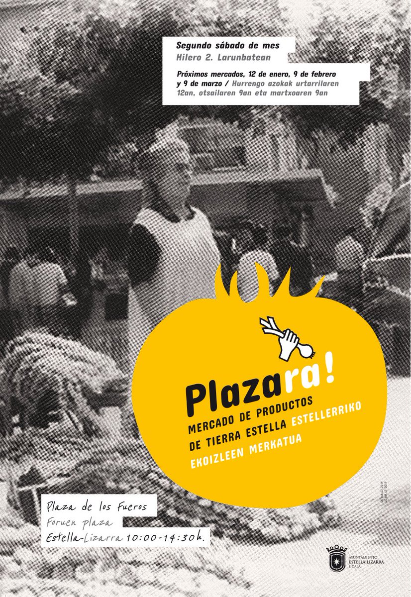 Este sábado nos vemos en Plazara! Y esta vez, las mujeres productoras y las semillas como protagonistas de la jornada. ¡Que no te lo cuenten!
#Estella #Lizarra <a href="/estella_semueve/">Estella se mueve</a> <a href="/TierraEstella_/">Tierra Estella Turismo Lizarraldea</a> @TurismoNavarra