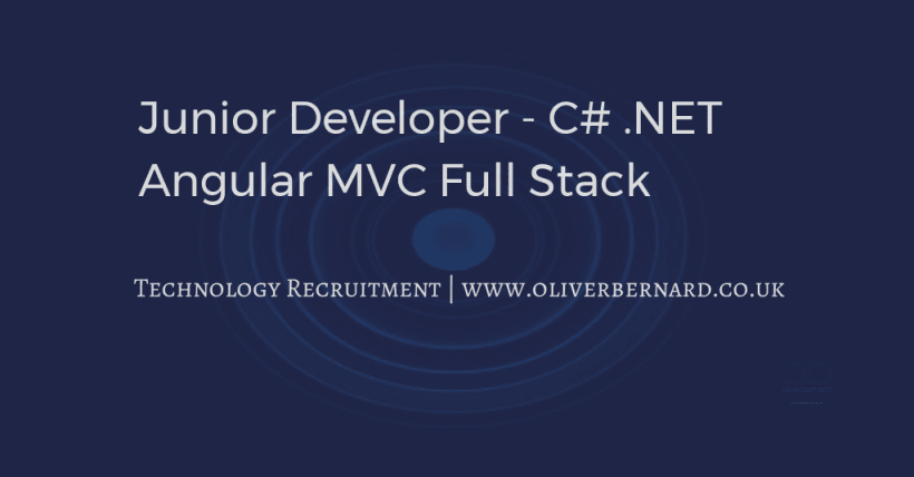 Junior Developer - C# .NET Angular MVC Full Stack tinyurl.com/y4hmxmlr