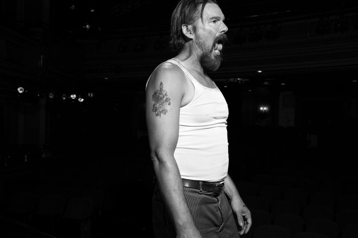 EHawkeOnline's tweet photo. 📸 Brigitte Lacombe photographs Ethan Hawke's preshow rituals for 'True West' (via @vulture) https://t.co/PALK0lZioa #EthanHawke https://t.co/tBVxeYfH8J