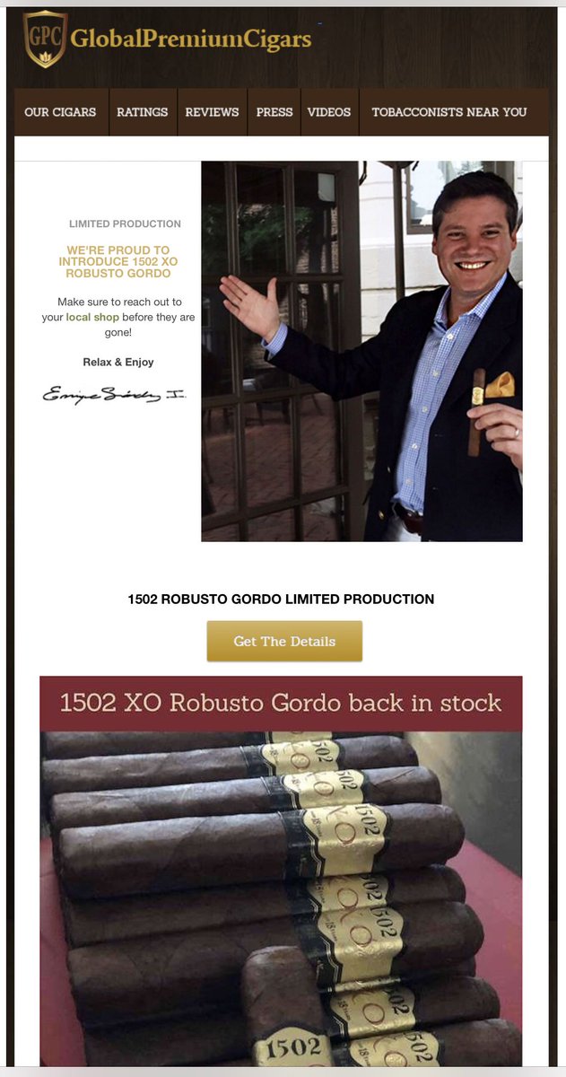 New to our #1502cigars family. #1502xo Robusto Gordo (18 years old tobacco) @GPCigars @esanchez_3
